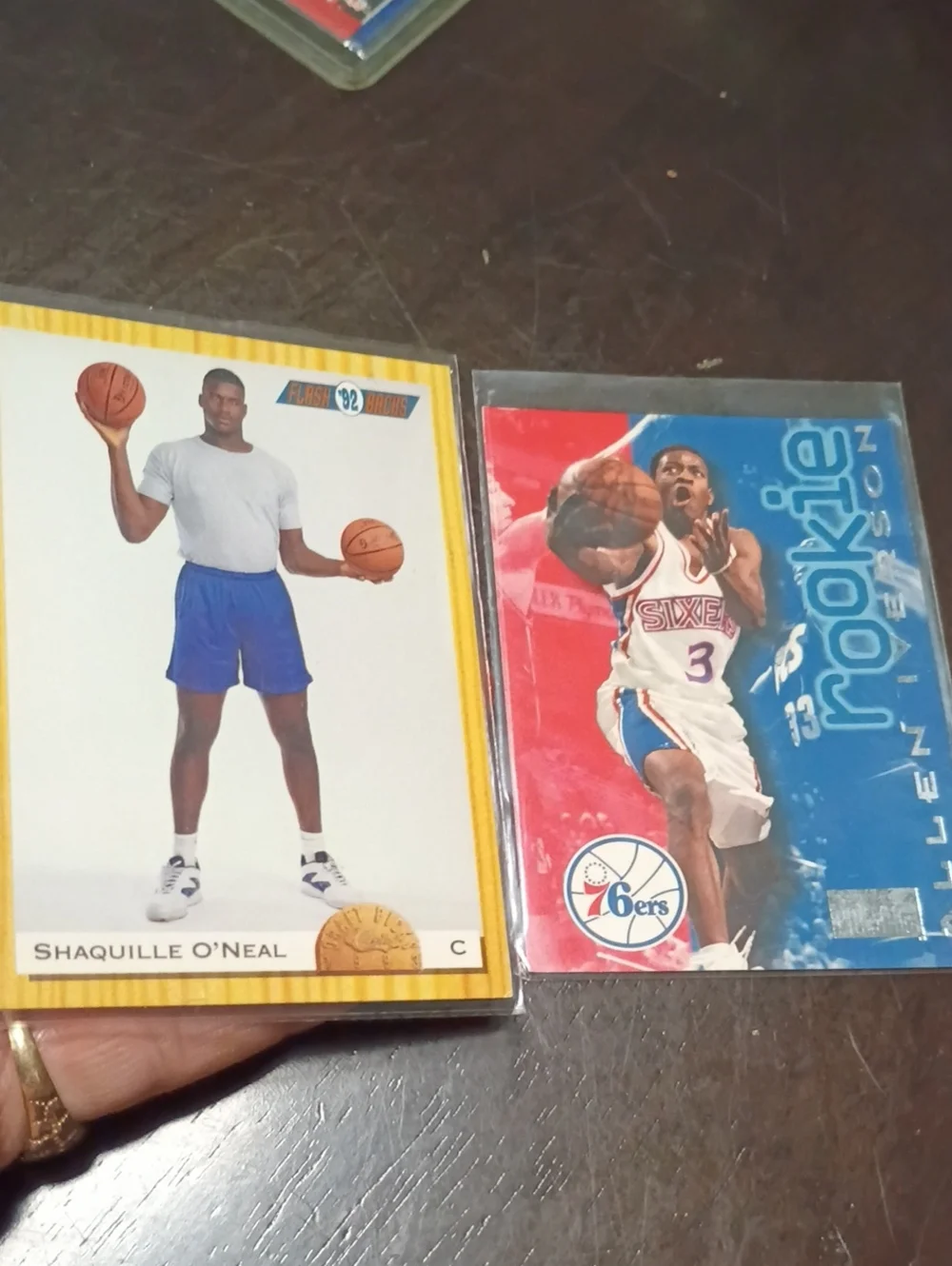 Rookie Cards Shaq & Allan Iverson Bundle Of 2 1992 Flashbacks, 1997 Skybox Cards